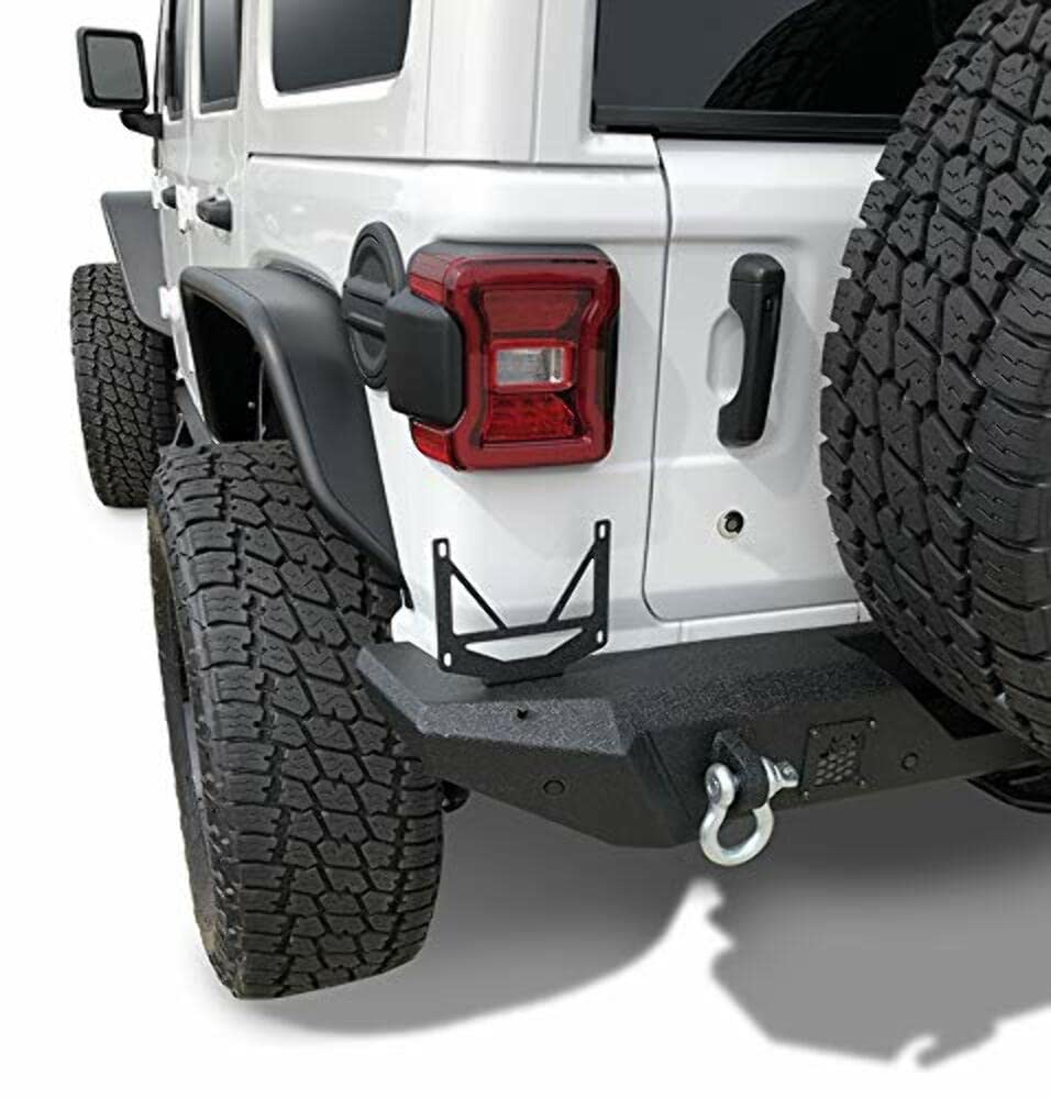 TRAILFX JL06T Rear Bumper Fits Jeep Wrangler JL 2018–2025 One-Piece Textured Black Steel Bumper, Direct-Fit, 2 Inch Receiver, D-Ring Mounts & D-Rings, License Plate Bracket TrailFX JL06T