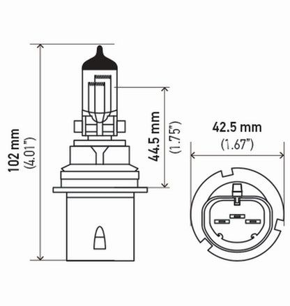 Hella 9004100/80WTB Twin Blister High Wattage Bulbs, 12V, 2 Pack