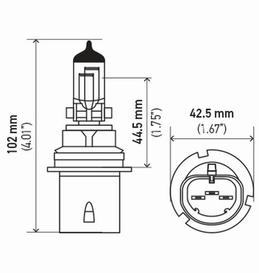 Hella 9004100/80WTB Twin Blister High Wattage Bulbs, 12V, 2 Pack
