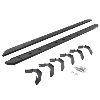 Go Rhino! 63412680SPC Go Rhino RB10 Slim Running Boards & Brackets – Galvanized Steel, Textured Black – 63412680SPC – Fits 2004-2014 Ford F-150 Super Cab Pickup
