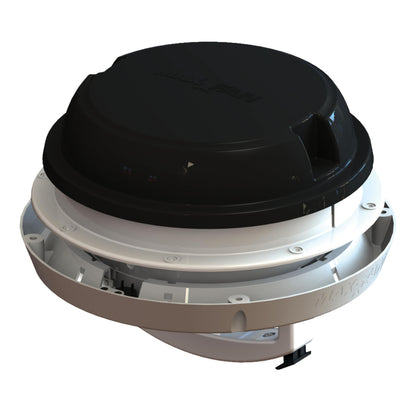 MAXXAIR VENT 00-03812B MAXXAIR Maxxfan Dome 6"" Round 12V Ventilation Fan - Compact Solution for Rooftop or Sidewall Ventilation, Exhaust Only, Removable Screens, Fan Guard Rain Shield, Moisture Control, Black (00-03812B)