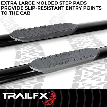 TRAILFX A1541B Trailfx Trail FX A1541B 4 INCH Oval NERF BAR BLK