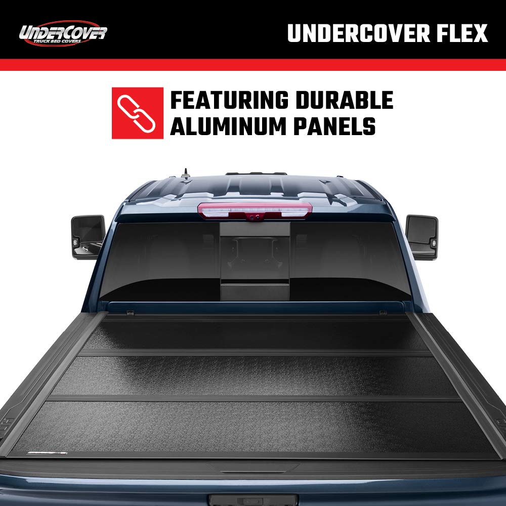 UNDERCOVER FX41009 RealTruck UnderCover Flex Hard Folding Truck Bed Tonneau Cover | FX41009 | Fits 2007 - 2021 Toyota Tundra w/o rail system 6' 7" Bed (78.7")