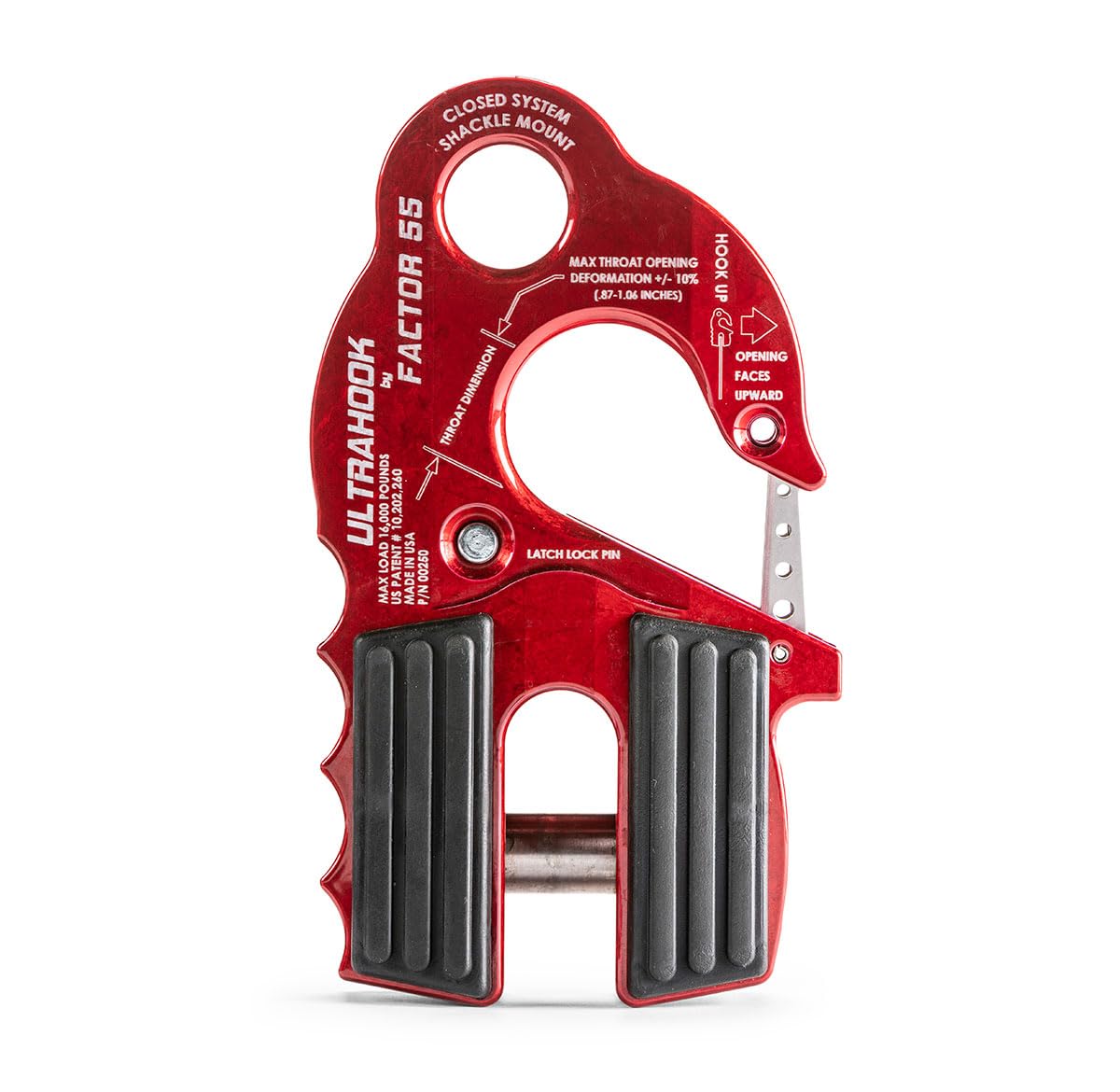 FACTOR 55 00250-02 Factor 55 Ultrahook Closed System Shackle Pin Mount, Designed for Steel Cables and Synthetic Ropes - Blue