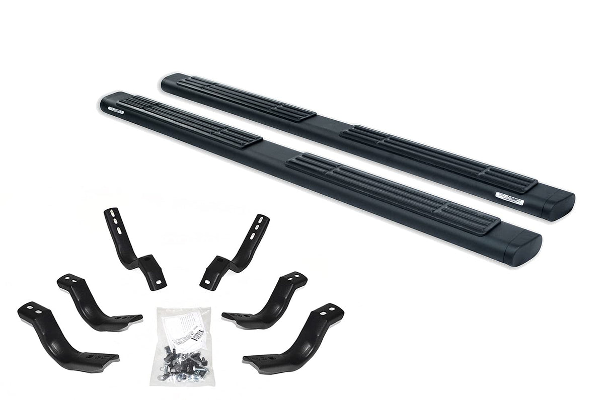 GO RHINO 686451687T Go Rhino - 686451687T - Go Rhino - 686451687T - 6in OE Xtreme Textured Black SideSteps Kit - 87in Long Bars + Brackets