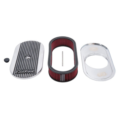 EDELBROCK 4273 Edelbrock 4273 Elite Series Oval Air Cleaner for Single 4-Barrel Carburetor