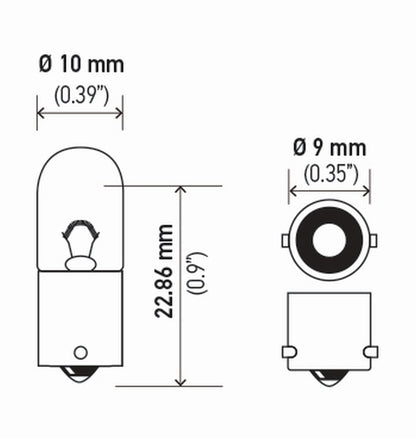 Hella 3893SB Bulb 3893 12V 4W Ba9S T2.75, Multi