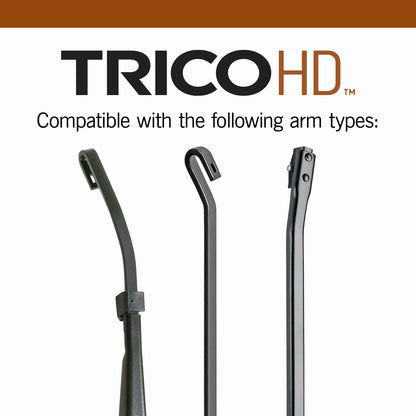 TRICO 67-241 TRICO 24 Inch 67 Series Heavy Duty Black Wide Saddle Wiper Blade for Curved Windshields, 1 Pack (67-241)
