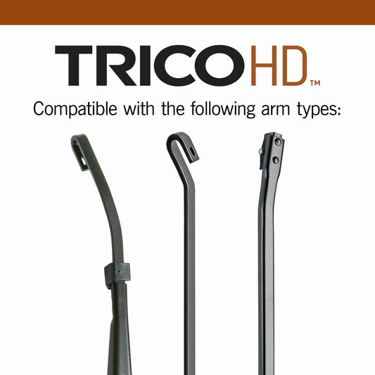 TRICO 67-241 TRICO 24 Inch 67 Series Heavy Duty Black Wide Saddle Wiper Blade for Curved Windshields, 1 Pack (67-241)