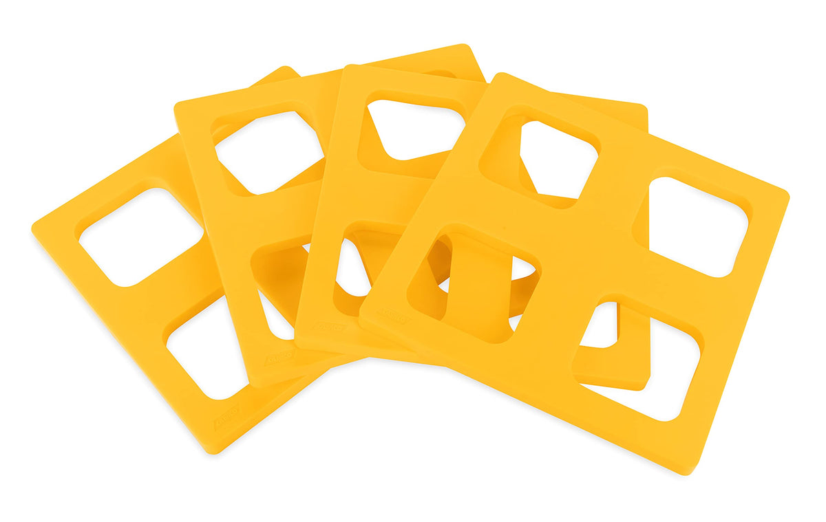 CAMCO 44500 Camco Camper/RV Leveling Block Cap - Provides More Stable & Safer Surface for Jacks or Stabilizers - Secure 2 Blocks Together - 4-Pack (44500)