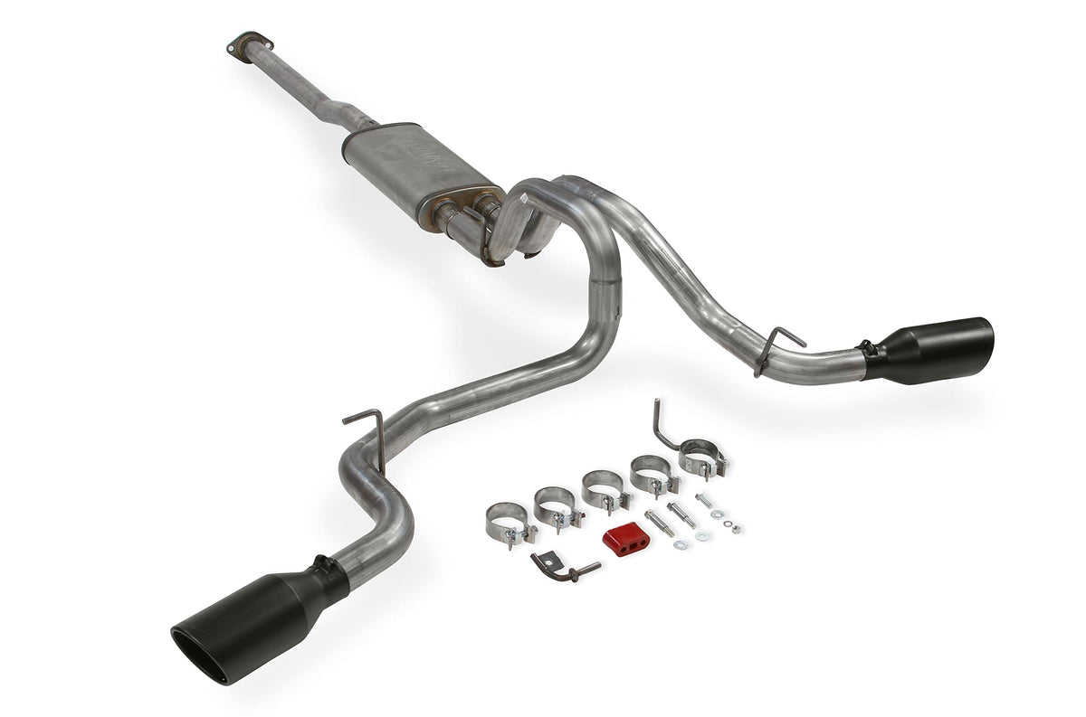 FLOWMASTER 717876 Flowmaster 717876 FlowFX Cat-Back Exhaust Kit Dual 2.5 Inch Stainless Steel Tailpipes 4.5 Inch Black Ceramic Coat Stainless Tip Compatible with 2005-2015 Toyota Tacoma 4.0L 2/4WD and all Wheelbases