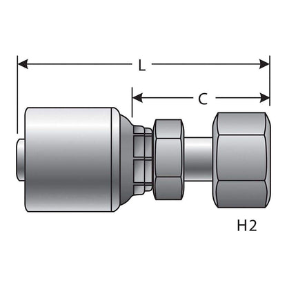 Gates G25720-0610 HYDRAULIC COUPLING-MEGACRIMP