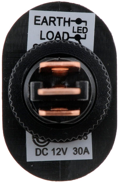 DORMAN 84843 Dorman 84843 Rocker Switch - Black Body/Green LED Glow/Oval Style Universal Fit