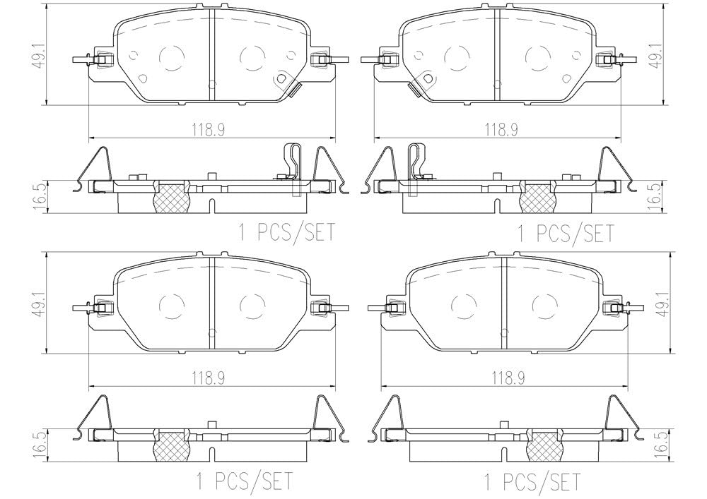 BREMBO P28097N Brembo P28097N Premium Ceramic Rear Disc Brake Pad Set HONDA OE# 43022TLAA00