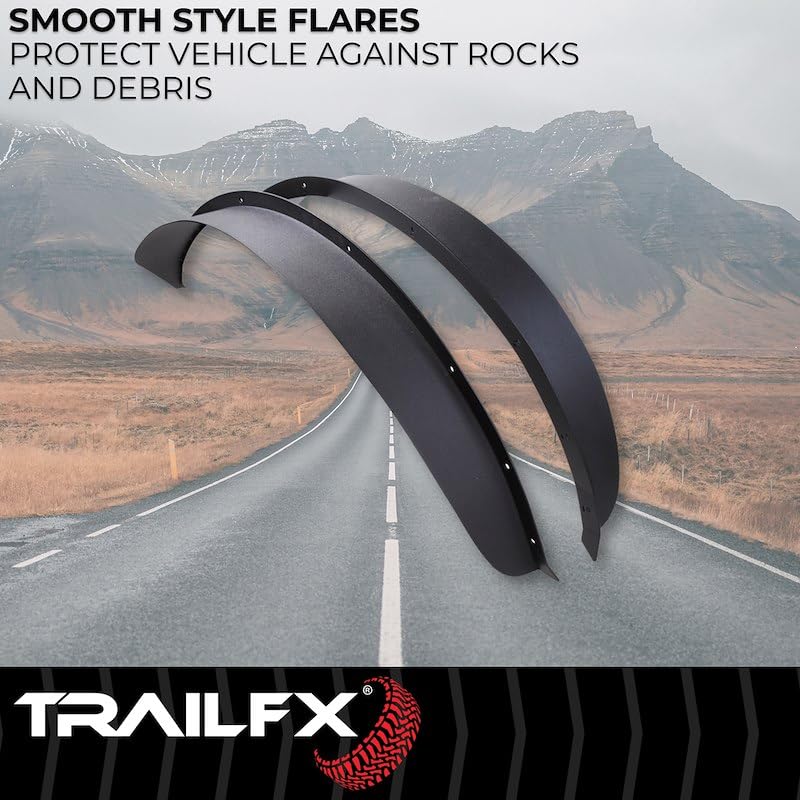 TRAILFX BR006T TRAILFX Bronco Steel Flat Fender Flares - Rear - Set of 2