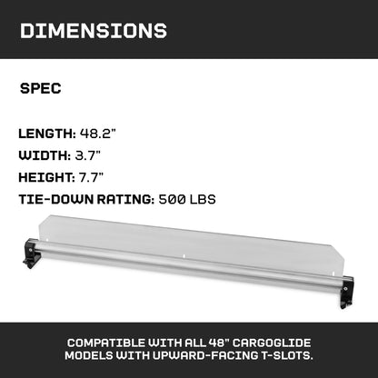 CARGOGLIDE C0060-DIV48-ALM Cross Bar & Tray Divider Kit for 48" CargoGlide | Includes 1 Tray Divider, 1 Cross Bar, 1 Footer Kit & 1 Hardware Kit | for Full-Size Truck Only