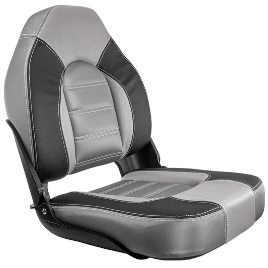 SPRINGFIELD 1061063-B Springfield 1061063-B Premium Skipper High-Back Chair - Charcoal/Gray with Black Shell
