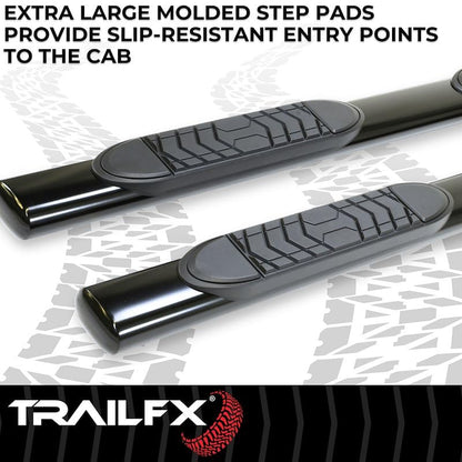 TRAILFX A7031B Trailfx Trail FX A7031B Oval Nerf Bar, 5", Black