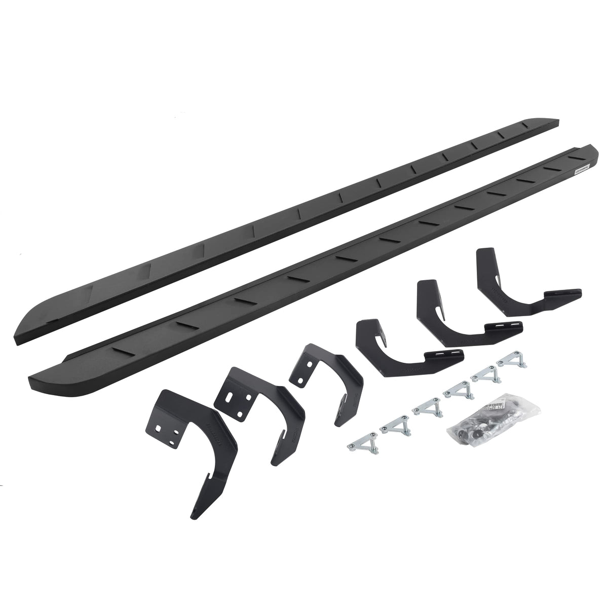 GO RHINO 63429980SPC Go Rhino RB10 Slim Running Boards & Brackets | Galvanized Steel, Textured Black | 63429980SPC | Fits 2015-2022 Ram 1500 Classic Quad Cab Classic Body Style & Others (See Description)
