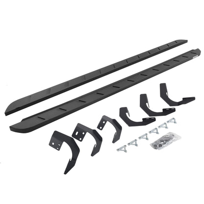 GO RHINO 63429980SPC Go Rhino RB10 Slim Running Boards & Brackets | Galvanized Steel, Textured Black | 63429980SPC | Fits 2015-2022 Ram 1500 Classic Quad Cab Classic Body Style & Others (See Description)