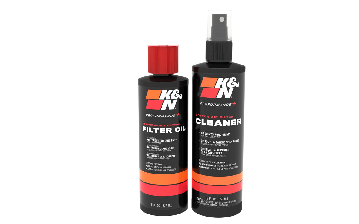 K&N FILTER 99-5050 K&N Air Filter Cleaning Kit: Squeeze Bottle Filter Cleaner and Red Oil Kit; Restores Engine Air Filter Performance; Service Kit-99-5050