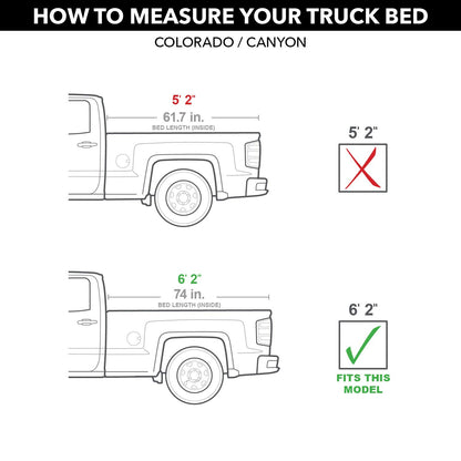 TRUXEDO 553301 RealTruck TruXedo Lo Pro Soft Roll Up Truck Bed Tonneau Cover | 553301 | Fits 2015 - 2022 Chevy/GMC Colorado/Canyon 6' 2" Bed (74")