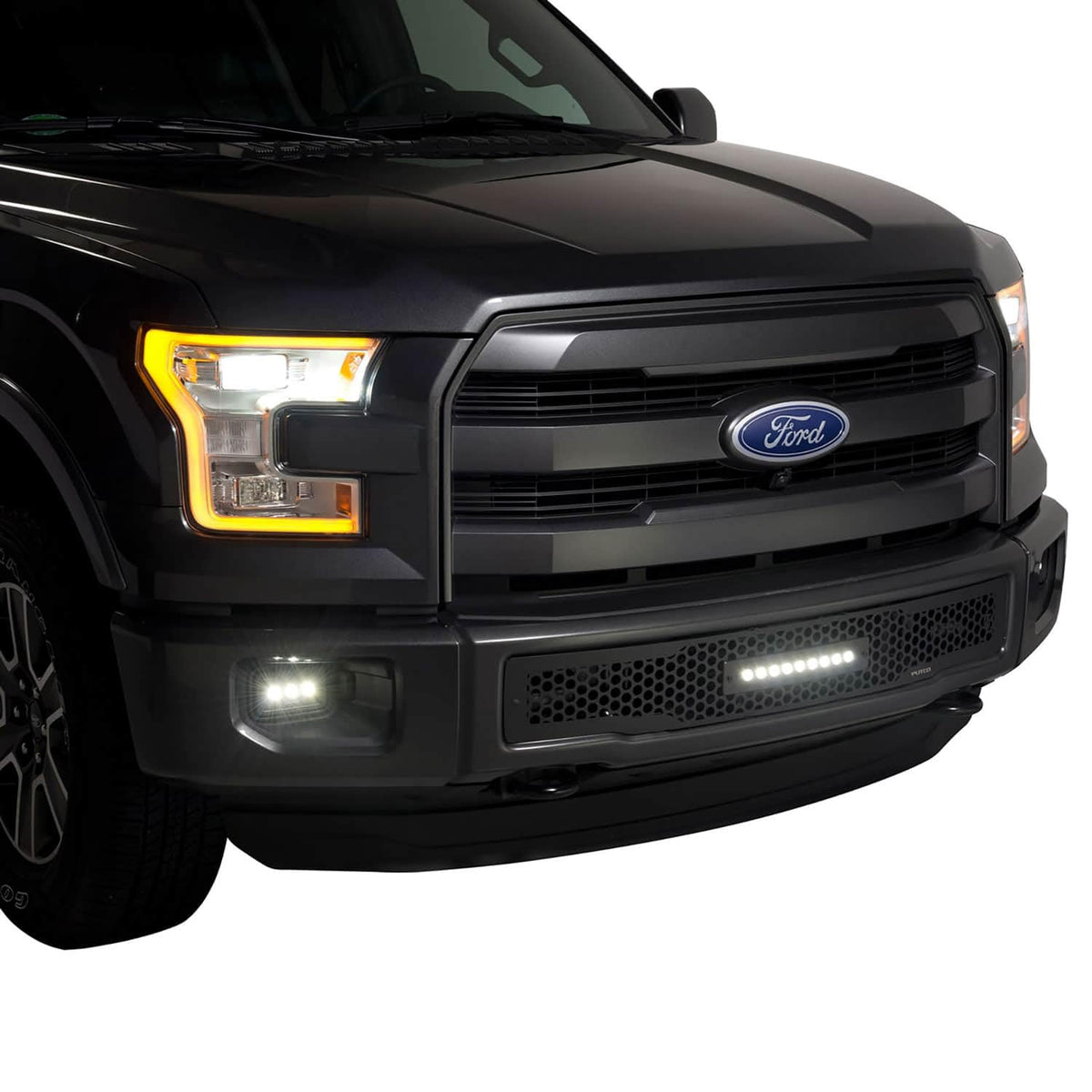Putco 83166 Putco 83166 2017-2019 Ford Super Duty - Hex Shield - Black Powdercoated