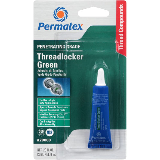PERMATEX 29000 Permatex 29000 Penetrating Grade Threadlocker Green, 6 ml