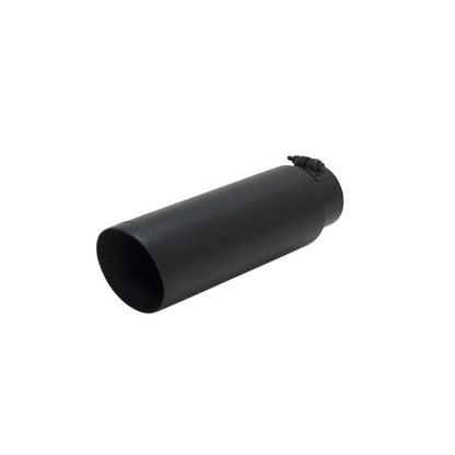 FLOWMASTER 15398B Flowmaster 15398B Exhaust Tip 4 Inch Angle Cut Black Ceramic Coated 304 Stainless Steel Fits 3 Inch Tubing 13 Inch Long - Clamp On