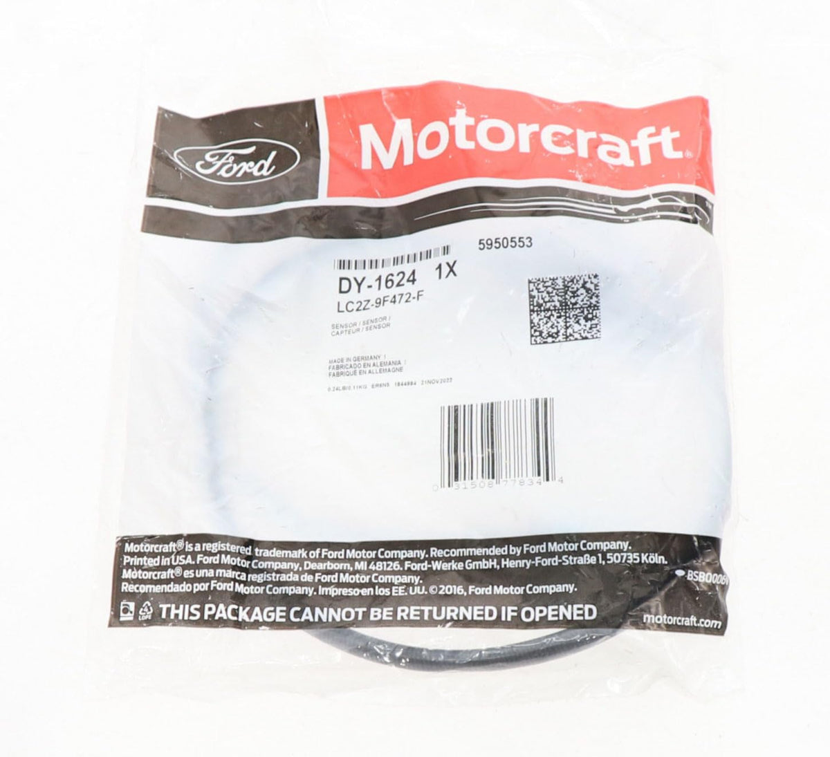 Motorcraft DY1624 Oxygen Sensor (Upstream)(L/H
