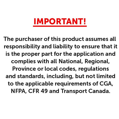 FLAME KING VOPD20 Flame King OPD Propane Tank Service Overfill Protection Valve for Standard 20 LB Pound Grill Cylinder