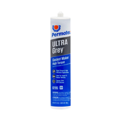 PERMATEX 82195 Permatex 82195 Ultra Grey Rigid High-Torque RTV Silicone Gasket Maker, Sensor Safe and Non-Corrosive, for High Torque and Vibration Resistant Applications, 13 oz