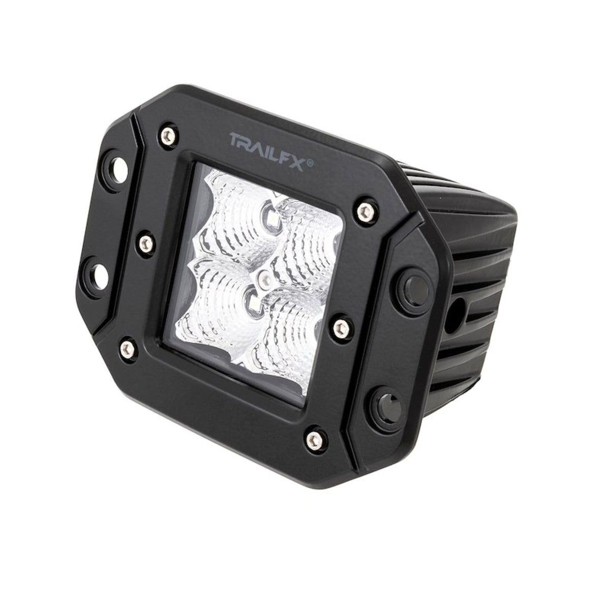 TRAILFX 2X2FMF2 Trailfx Driving/Fog Light 2X2FMF2, LED, 4 Clear LED 5 Watt Bulbs, 3 Inch Square, 90 Degree Flood Beam, Clear Polycarbonate Lens, Bracket Mount, 20 Watt Blubs Amp Draw 1.2 AMP At 12 Volts, Set Of 2