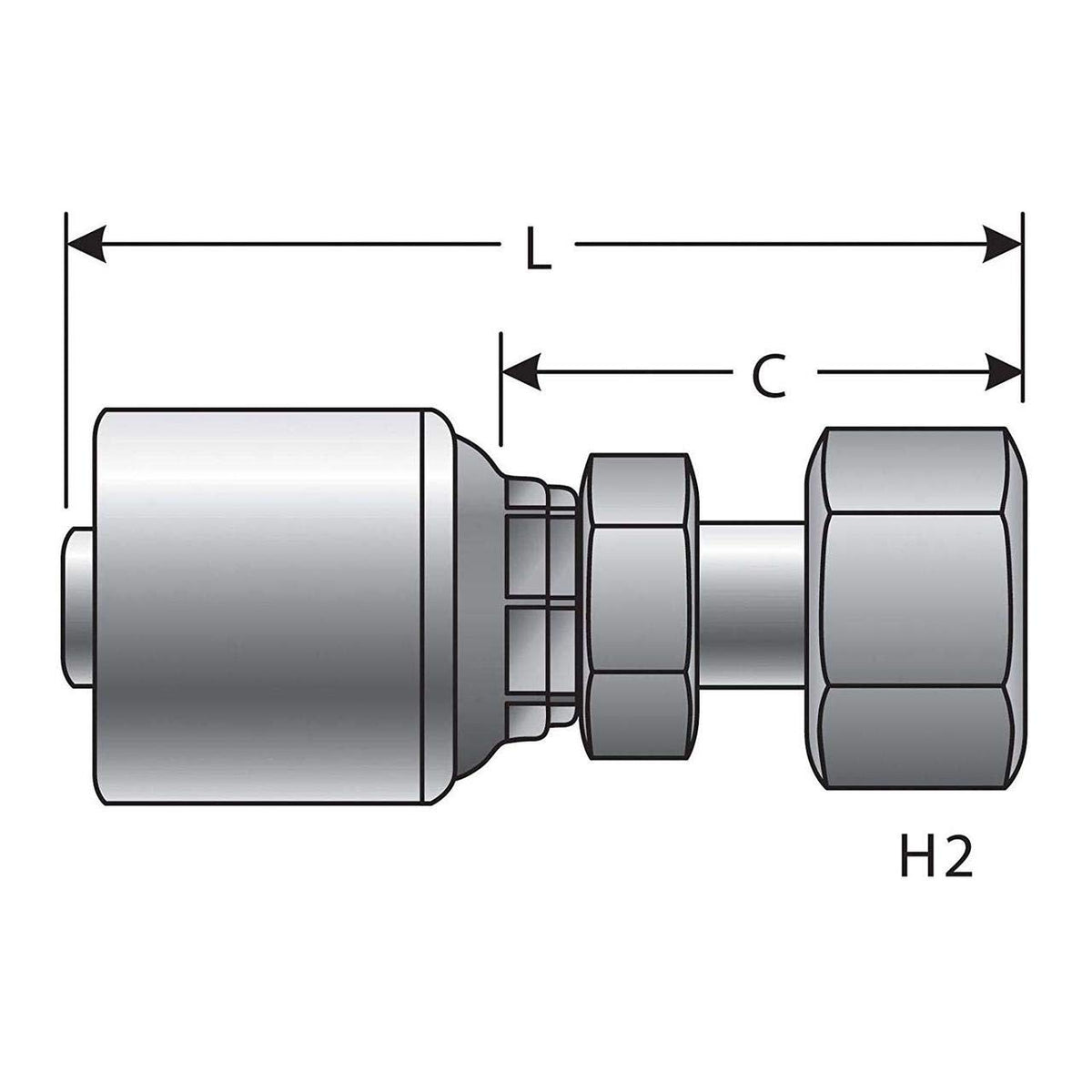 Gates G25720-0410 Female Din 24 Cone Swivel Heavy Series with O