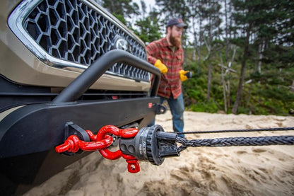 FACTOR 55 00015-04 Factor 55 00015-04 Prolink Original Shackle Mount Replaces Winch Hook with a Stronger Shackle D Ring Mount Max Load Rating 16,000 lb. Ideal for 4x4 Off Road Adventures - Black