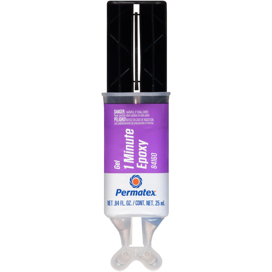 PERMATEX 84160 Permatex 84160 PermaPoxy 1 Minute General Purpose Epoxy, 0.84 oz., Grey