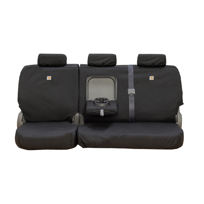 Covercraft SSC8486COBK Covercraft Carhartt Super Dux SeatSaver Custom Seat Covers – SSC8486COBK – 2nd Row 60/40 Bench Seat – Compatible with Select Chevrolet Silverado/GMC Sierra Crew Cab or Double Cab Models – Black
