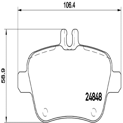 BREMBO P50091 Brembo P50091 Low-Met Rear Disc Brake Pad Set MERCEDES-BENZ OE# A0074209420
