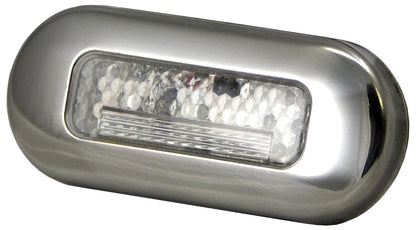 T-H MARINE LED-51825-DP T-H Marine Premium Stainless Steel LED Oblong Courtesy Lights - Waterproof & Compact, Perfect for Boat, RV, and Outdoor Use, RGB & White Options, Easy Installation Surface Mount Lighting - White