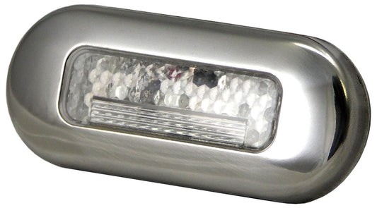 T-H MARINE LED-51825-DP T-H Marine Premium Stainless Steel LED Oblong Courtesy Lights - Waterproof & Compact, Perfect for Boat, RV, and Outdoor Use, RGB & White Options, Easy Installation Surface Mount Lighting - White
