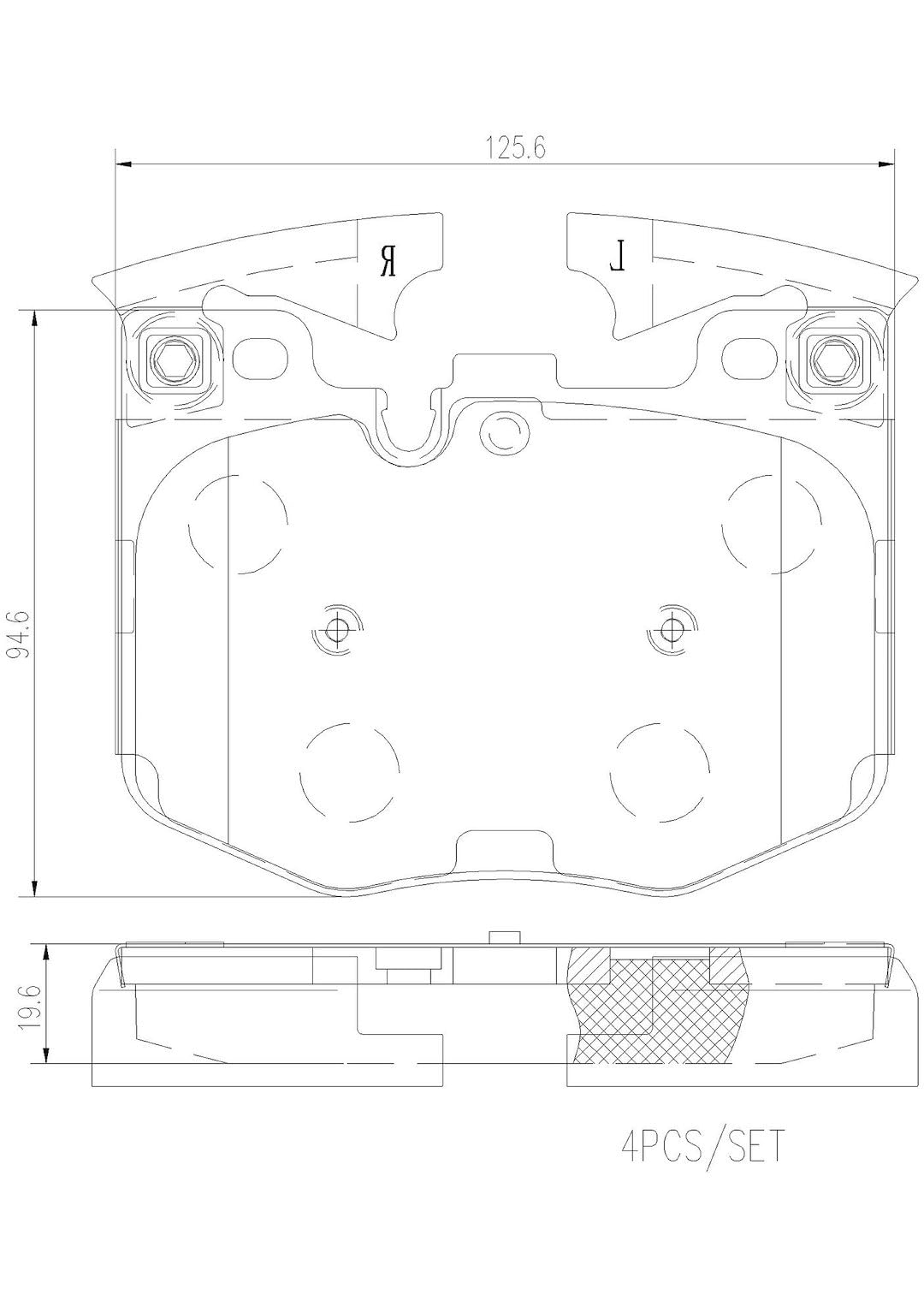 BREMBO P06099N Brembo P06099N Premium Ceramic Front Disc Brake Pad Set BMW OE# 34116888458