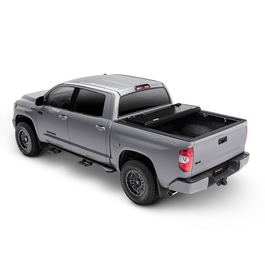 TRAILFX TFX8016 TrailFX Hard Tri-Fold Truck Bed Tonneau Cover Fits 2024-2025 Toyota Tundra 6.5 Foot Bed Gloss Black Aluminum Low Profile Lockable 3-Panel Folding Design TrailFX TFX8016 HF3