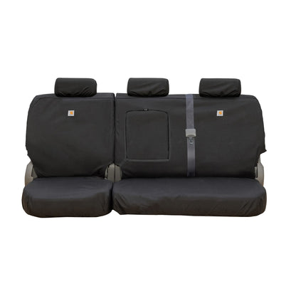 Covercraft SSC8486COBK Covercraft Carhartt Super Dux SeatSaver Custom Seat Covers – SSC8486COBK – 2nd Row 60/40 Bench Seat – Compatible with Select Chevrolet Silverado/GMC Sierra Crew Cab or Double Cab Models – Black