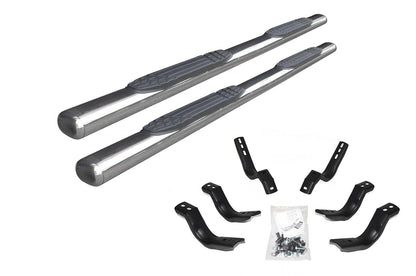 GO RHINO 104434680PS Go Rhino 4" Oval 1000 Series Sidesteps & Brackets – Stainless Steel, Polished – 104434680PS – Fits 2005-2024 Nissan Frontier Crew Cab Pickup