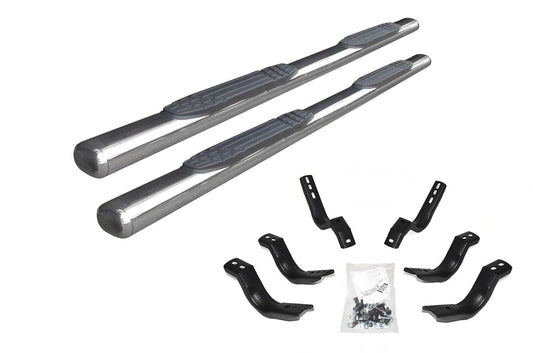 GO RHINO 104449980PS Go Rhino 4" Oval 1000 Series Sidesteps & Brackets – Stainless Steel, Polished – 104449980PS – Fits 2019-2024 Ram 1500 Quad Cab Pickup (New Body Style Only. Excludes Classic Body Style)