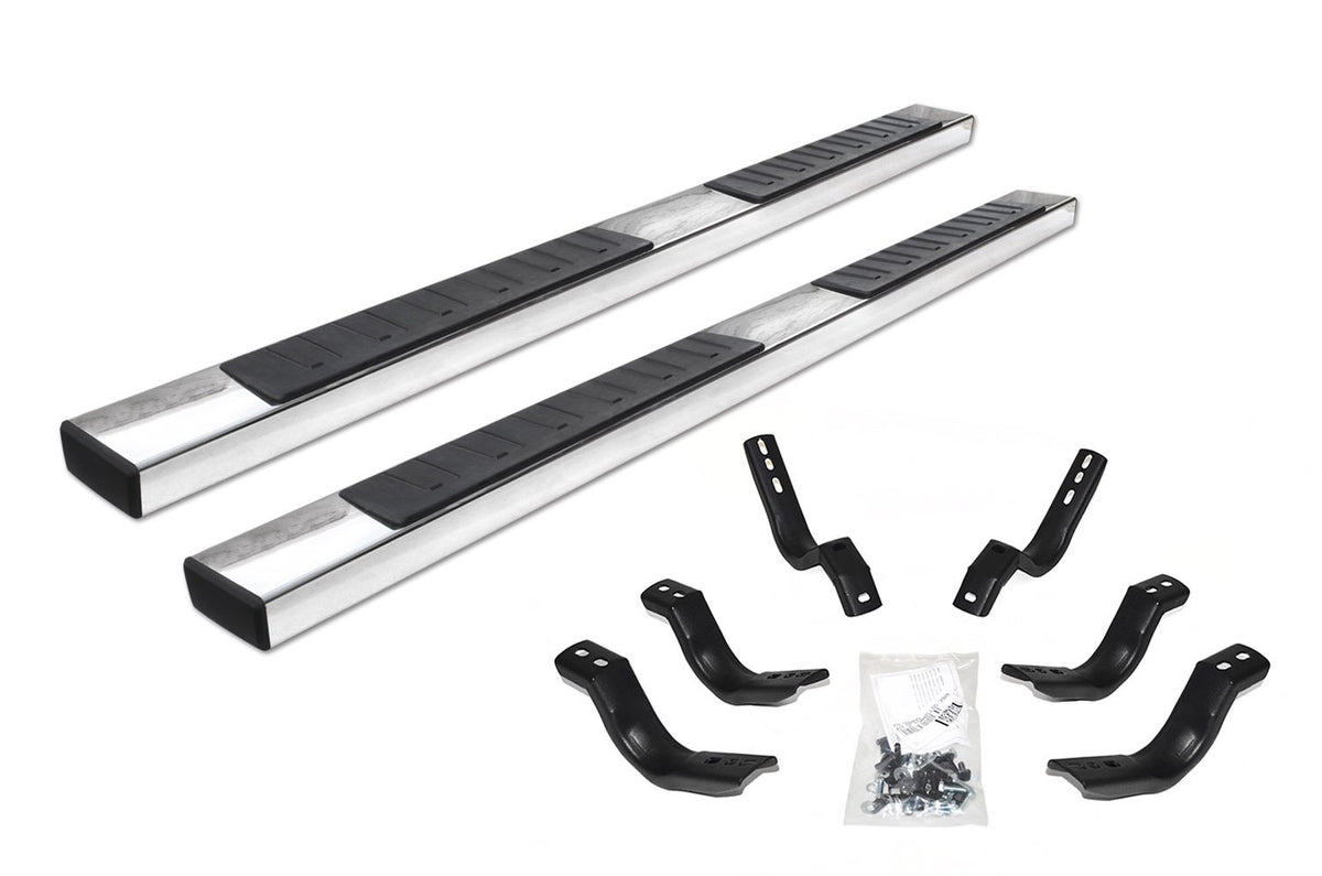 GO RHINO 6862449980PS Go Rhino 6862449980PS 6" OE Xtreme II Side Steps w Mounting Brackets Kit for Ram 19-24 1500 (Extended Cab Pickup)