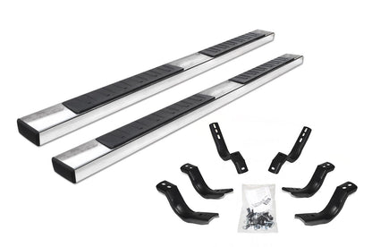 GO RHINO 6862404680PS Go Rhino 6862404680PS 6" OE Xtreme II Side Steps with Mounting Brackets Kit - Gas only for 07-19 GMC, Chevrolet (Extended Cab Pickup)