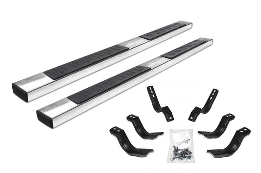 GO RHINO 6862404680PS Go Rhino 6862404680PS 6" OE Xtreme II Side Steps with Mounting Brackets Kit - Gas only for 07-19 GMC, Chevrolet (Extended Cab Pickup)