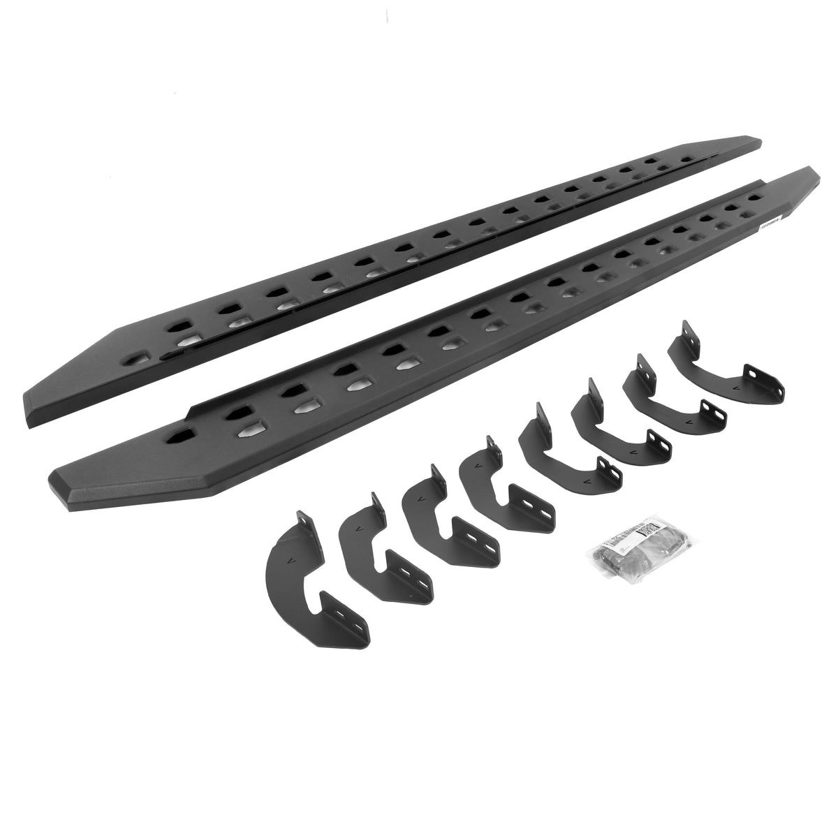 GO RHINO 69441580SPC Go Rhino RB20 Slim Running Boards & Brackets | Galvanized Steel, Textured Black | 69441687SPC | Fits 2007-2021 Toyota Tundra Crew Max Pickup