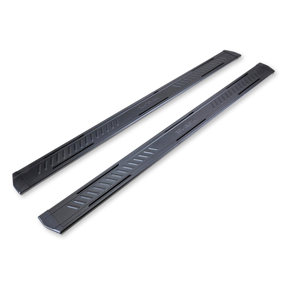 TRAILFX AL6007B TrailFX Running Boards Fits Ford F-150 SuperCab 2015-2025 Black Matte Titanium Powder Coated Aluminum 6.5 Inch Wide Step Rocker Panel Mount TrailFX AL6007B A6 Series